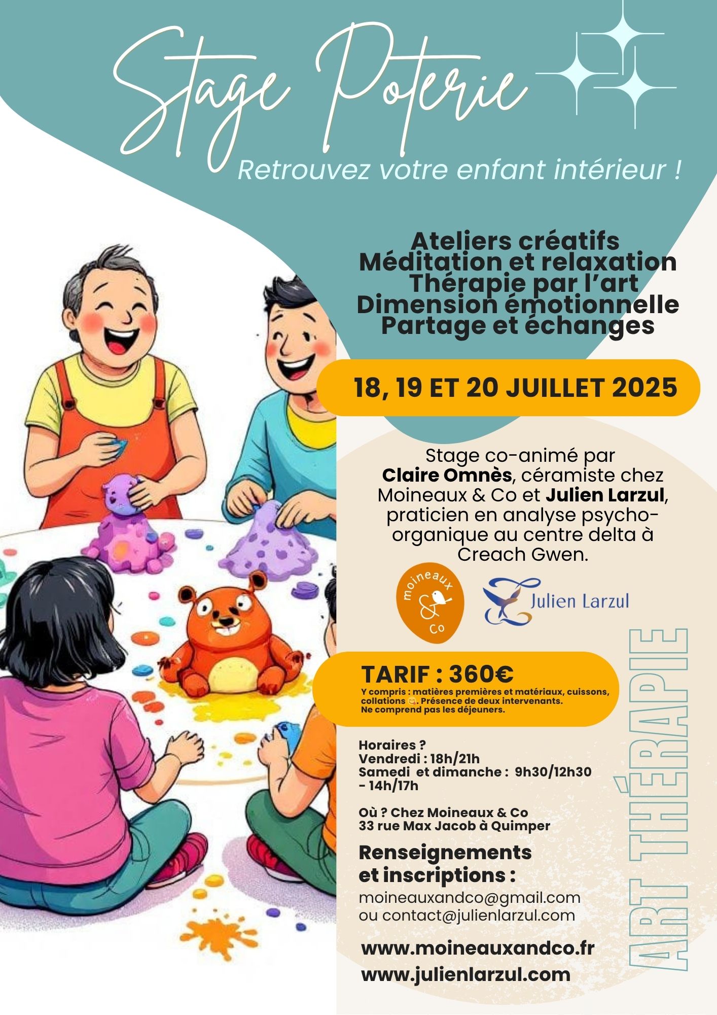 Stage de poterie: retrouver son enfant intérieur