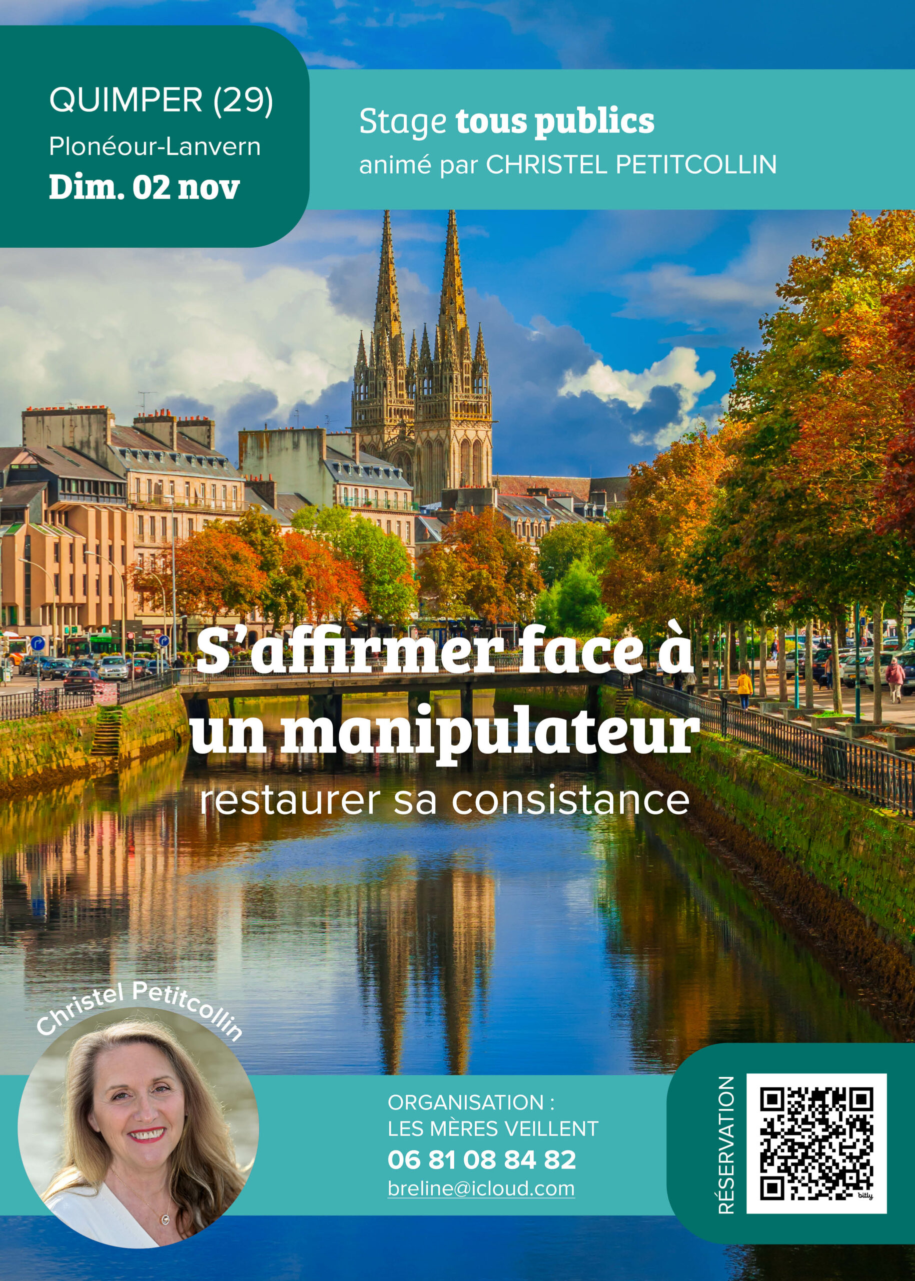 Christel Petitcollin, une auteur et conférencière renommée, y organisera une conférence d'une journée sur un sujet crucial : comment s'affirmer face à un manipulateur